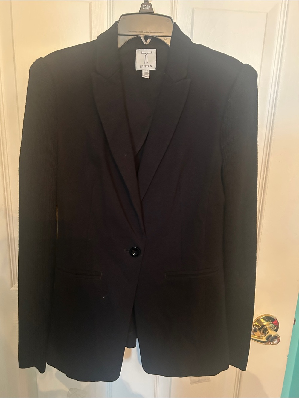 Tristan Black Single-Button Tailored Sport Coat